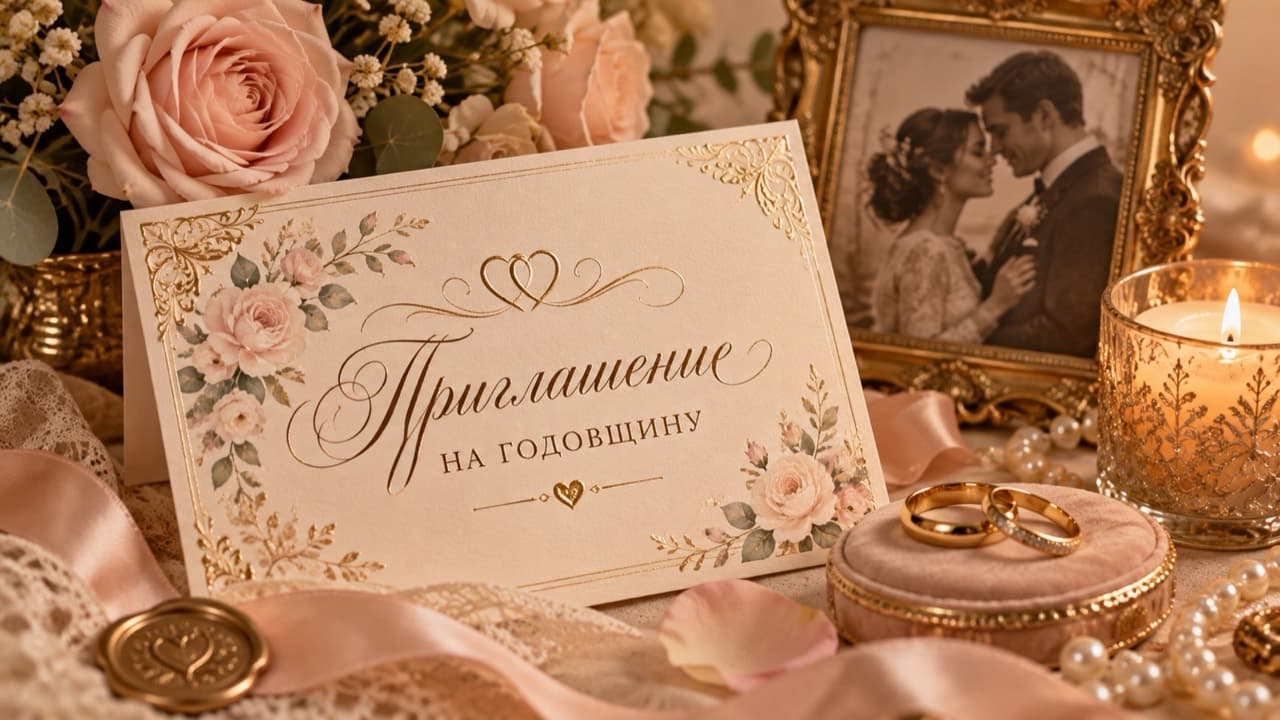 Приглашение на годовщину свадьбы: идеи оформления и текст