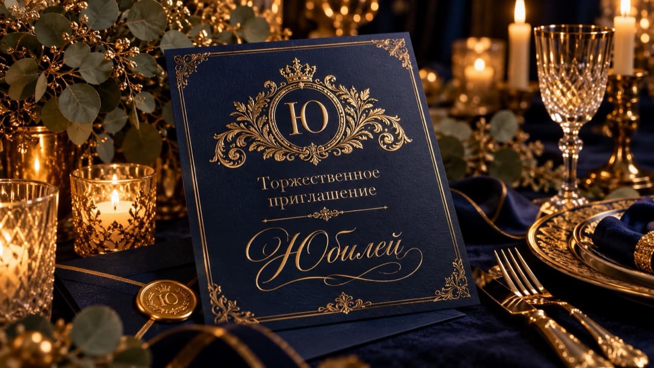Приглашение на юбилей: идеи оформления и примеры текста